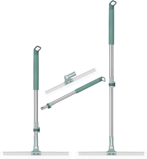 Multifunctional Magic Broom 38 Inch Floor Wiper Brush, 180 Degree Rotatable Wiper Retractable and Adjustable Broom for Flat Floor, Wiper for Floor Cleaning, Bathroom, Kitchen, Tiles Dust, Water Cleaning, Expendable Handle.