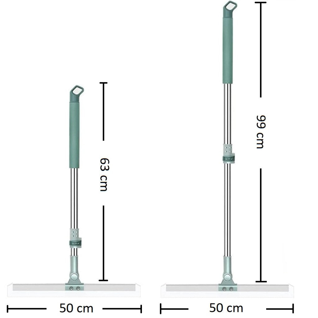 Multifunctional Magic Broom 38 Inch Floor Wiper Brush, 180 Degree Rotatable Wiper Retractable and Adjustable Broom for Flat Floor, Wiper for Floor Cleaning, Bathroom, Kitchen, Tiles Dust, Water Cleaning, Expendable Handle.