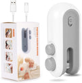 Portable Mini Sealing Machine, 2 in 1 USB Rechargeable Magnetic Heat Sealing & Cutting, Handheld Vacuum Sealer for Food, Snacks, Chips, Fresh Storage, Plastic Bags Sealing Machine (Multicolor).