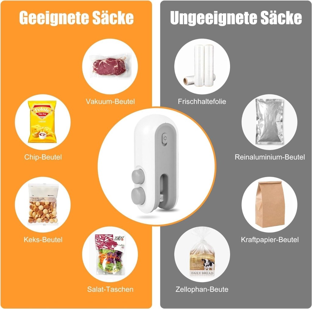 Portable Mini Sealing Machine, 2 in 1 USB Rechargeable Magnetic Heat Sealing & Cutting, Handheld Vacuum Sealer for Food, Snacks, Chips, Fresh Storage, Plastic Bags Sealing Machine (Multicolor).