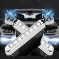 2pcs Universal Car Wind Power Daytime Running Light, 8 LED Light External Fog Lights are Used for Car Driving Assist Light Accessories, Auto LED Daytime Running Lights for General Purpose Vehicle (Colour: Blue, Red).