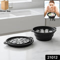 Ice facial treatment bowl with built-in ice tray for cold therapy