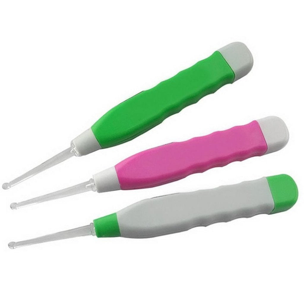 Earpick LED Flashlight Earpick for Ear Wax Remover and Cleaner Ear Cleaning Tools for Kids and Adults Baby Safe Luminous Visible Ear Spoon Safety Ear Cleaner Ear Pick (Multicolor)  [BUY 2 GET EXTRA 10% OFF]