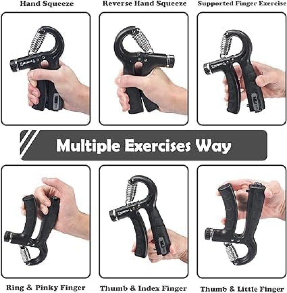 Adjustable Hand Grip Strengthener Hand Gripper With Counter for Men & Women for Gym Workout Hands Exercise Equipment to Use in Home for Forearm, Finger Exercise Power Gripper