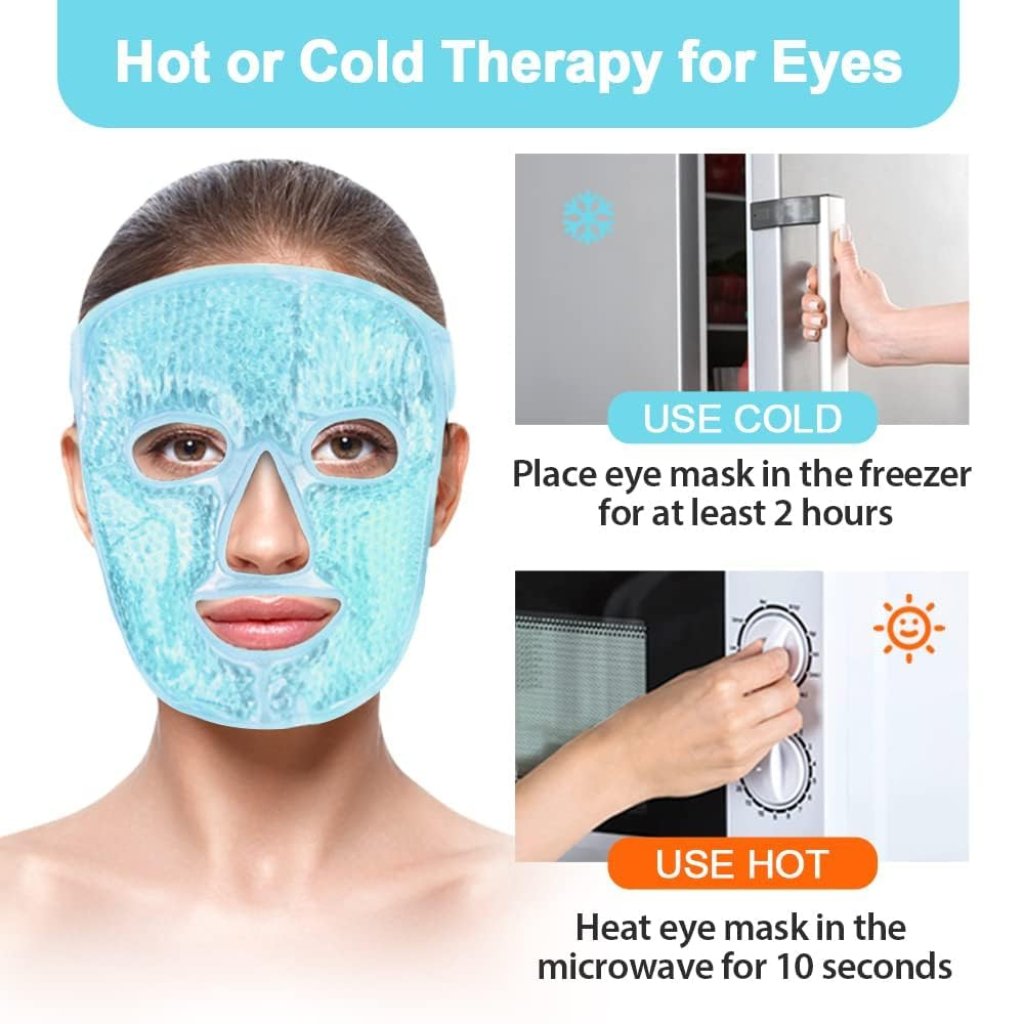 Ice Gel Face Mask For Hot and Cold Cooling Ice Relaxing Face Gel Mask for Cool therapy and Glowing ( Pack of 1 )