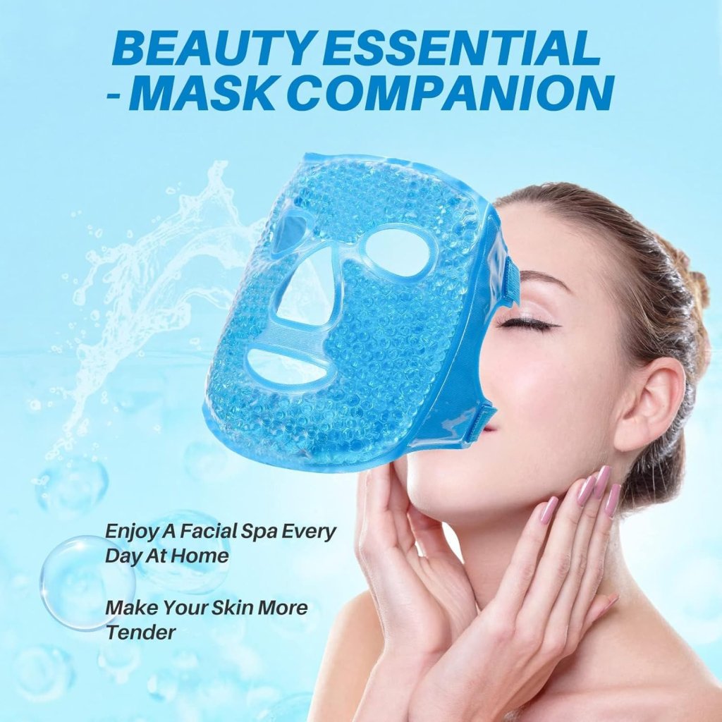 Ice Gel Face Mask For Hot and Cold Cooling Ice Relaxing Face Gel Mask for Cool therapy and Glowing ( Pack of 1 )