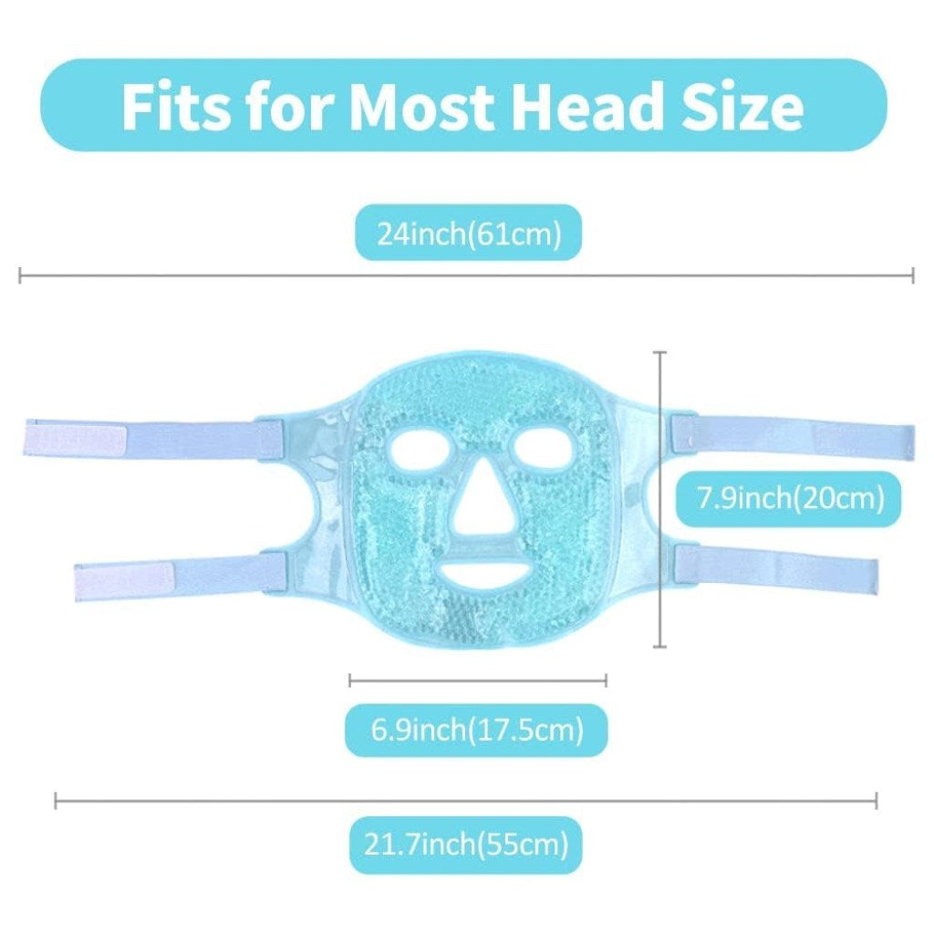 Ice Gel Face Mask For Hot and Cold Cooling Ice Relaxing Face Gel Mask for Cool therapy and Glowing ( Pack of 1 )