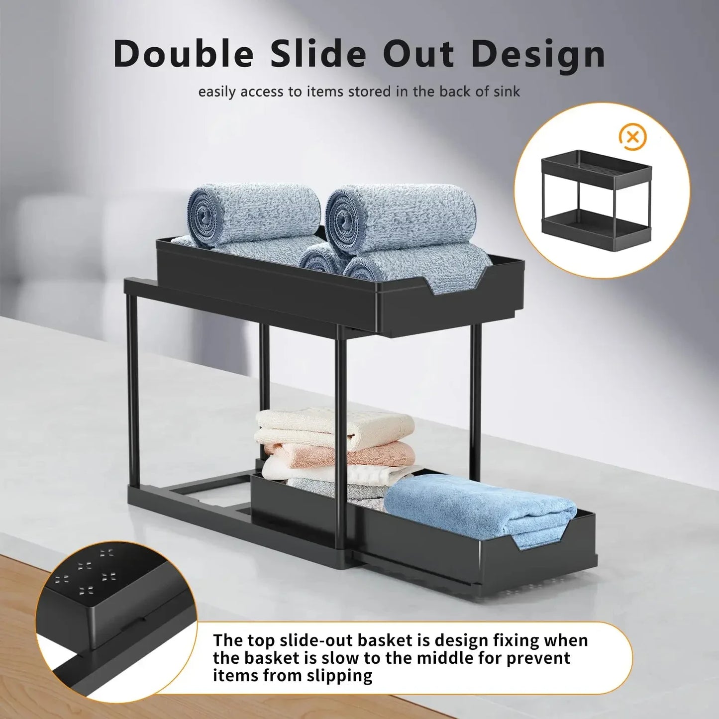 SlideNest™ Under Sink Organizer