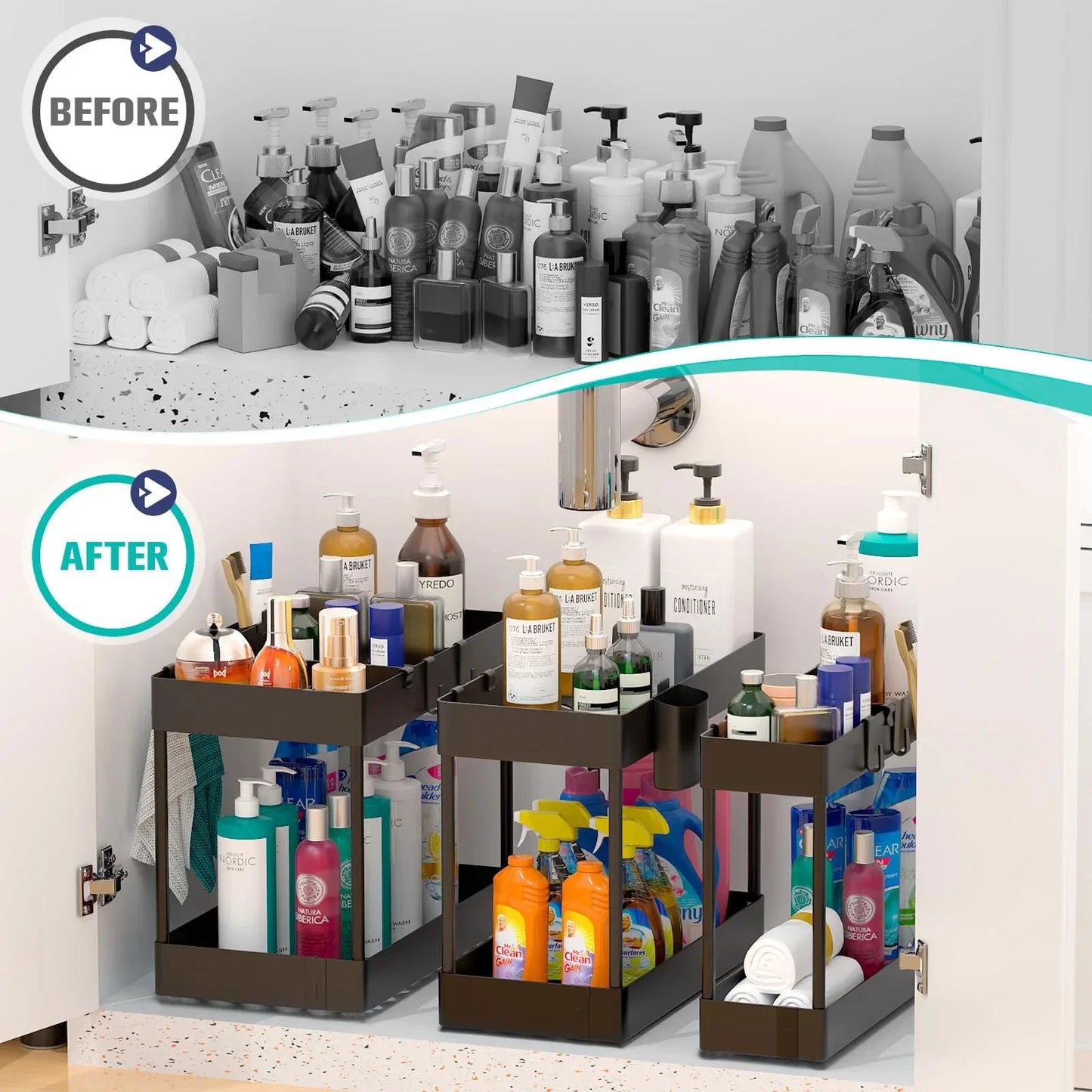 SlideNest™ Under Sink Organizer