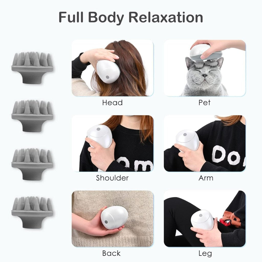 Smart Scalp Massager | Scalp Massager for Hair Growth, 360 Degree Rotation| Electric Head & Body Massager| Hair Massager For Hair Growth