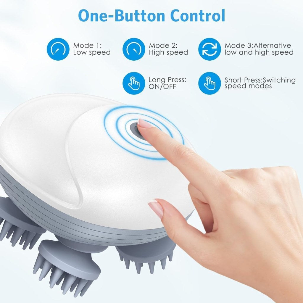 Smart Scalp Massager | Scalp Massager for Hair Growth, 360 Degree Rotation| Electric Head & Body Massager| Hair Massager For Hair Growth
