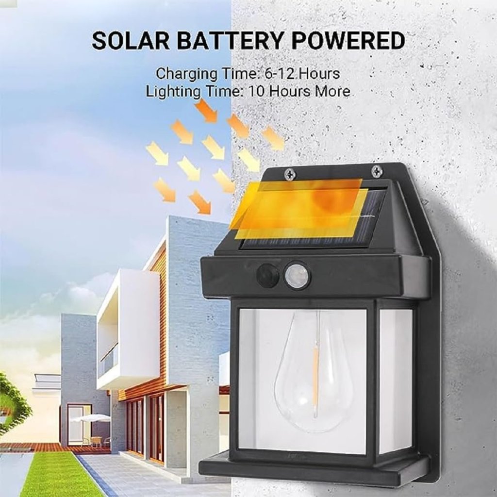 New Exterior Wall Lights Wireless ireless Motion Sensor Lanterns with 3 Lighting Modes , Solar Power Warm Light Outdoor Light Courtyard Human Induction Lamp, Waterproof Outdoor Lamp for Garden, Patio, Yard.