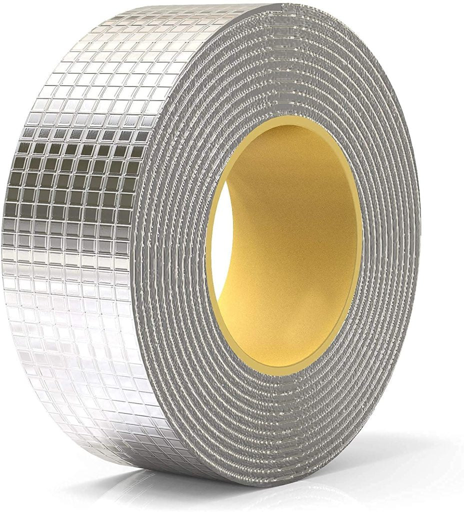 Super Strong Adhesive Waterproof Permanent Repair Aluminum Butyl Tape Rubber Foil Suitable for Roof Leak, surface Crack, Window Sill Gap, Boat Sealing, Home Renovation (5 METER)