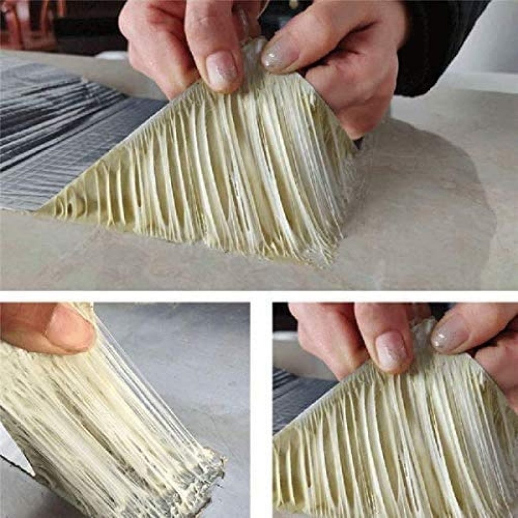 Super Strong Adhesive Waterproof Permanent Repair Aluminum Butyl Tape Rubber Foil Suitable for Roof Leak, surface Crack, Window Sill Gap, Boat Sealing, Home Renovation (5 METER)