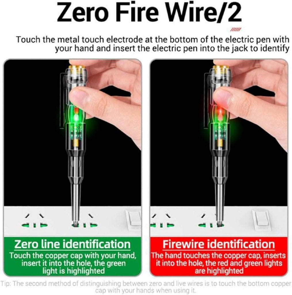 ntelligent High-Brightness Voltage Electrical Tester Pen, Multi-function LED Test Pen with Screwdriver for Electric Power Testing, 70-250V Induction Power Detector Pen Non-Contact AC Voltage Tester Pen.