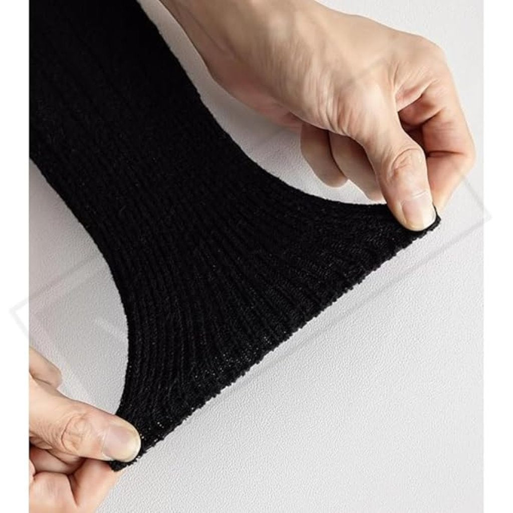 Wool Warm Thigh High Socks | Knitted Thick Thermal Woolen Socks for Women Winter Wear Knee Length | Knee High Leg Warmers Long Socks Boot Cuffs Knee Cap | Stocking Girls Free Size ( 1 Pair )