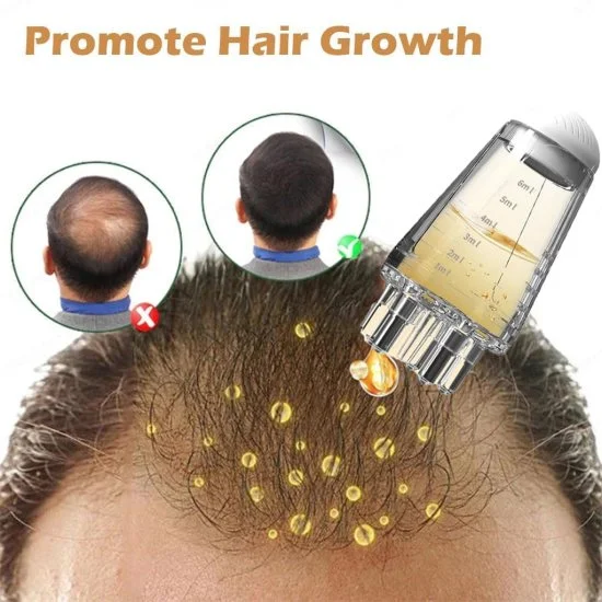 Hair Oil Applicator Comb, Smooth Root Comb Applicator Bottle For Scalp Oil, Anti-Leak, Anti Hair Loss Lotion Dispenser, Anti-Leak, Salon Care, Oily/Greasy Hair (Transparent- 10Ml/Pack of 1).