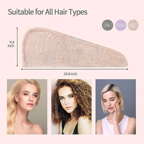 Hair Towel Wrap Absorbent Towel Hair-Drying Quick Dry Shower Caps Bathrobe Magic Hair Warp Towel Super Quick-Drying Microfiber Bath Towel Hair Dry Cap Salon Towel (multicolor). BUY 3 TO GET 60%OFF