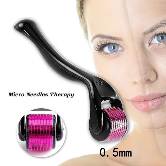 Derma Roller 0.5mm For Face Acne Scars Remover, 540 Titanium Alloy Needles For Anti-aging