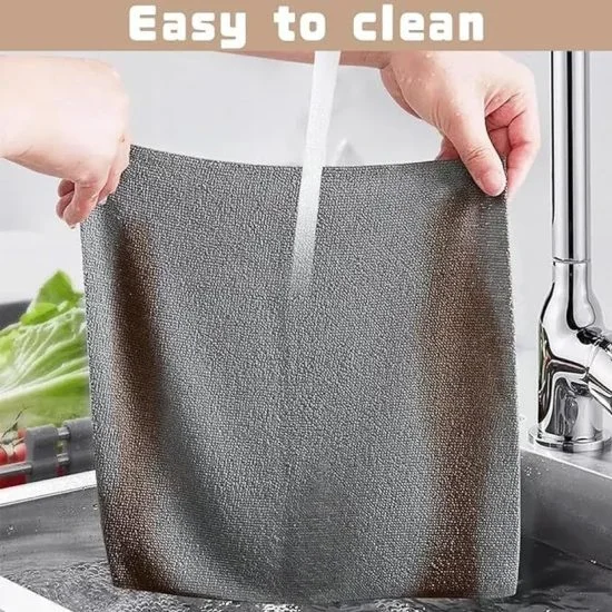 Reusable Microfiber Cleaning Cloth Roll – Ultra Absorbent & Lint-Free Kitchen Towels for Home, Car, Office, and Glass Cleaning Pack Of 20 Pcs  [BUY 2 GET EXTRA 10% OFF]