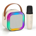 Portable Karaoke Speaker – Wireless Mic & LED Light Effects For Parties