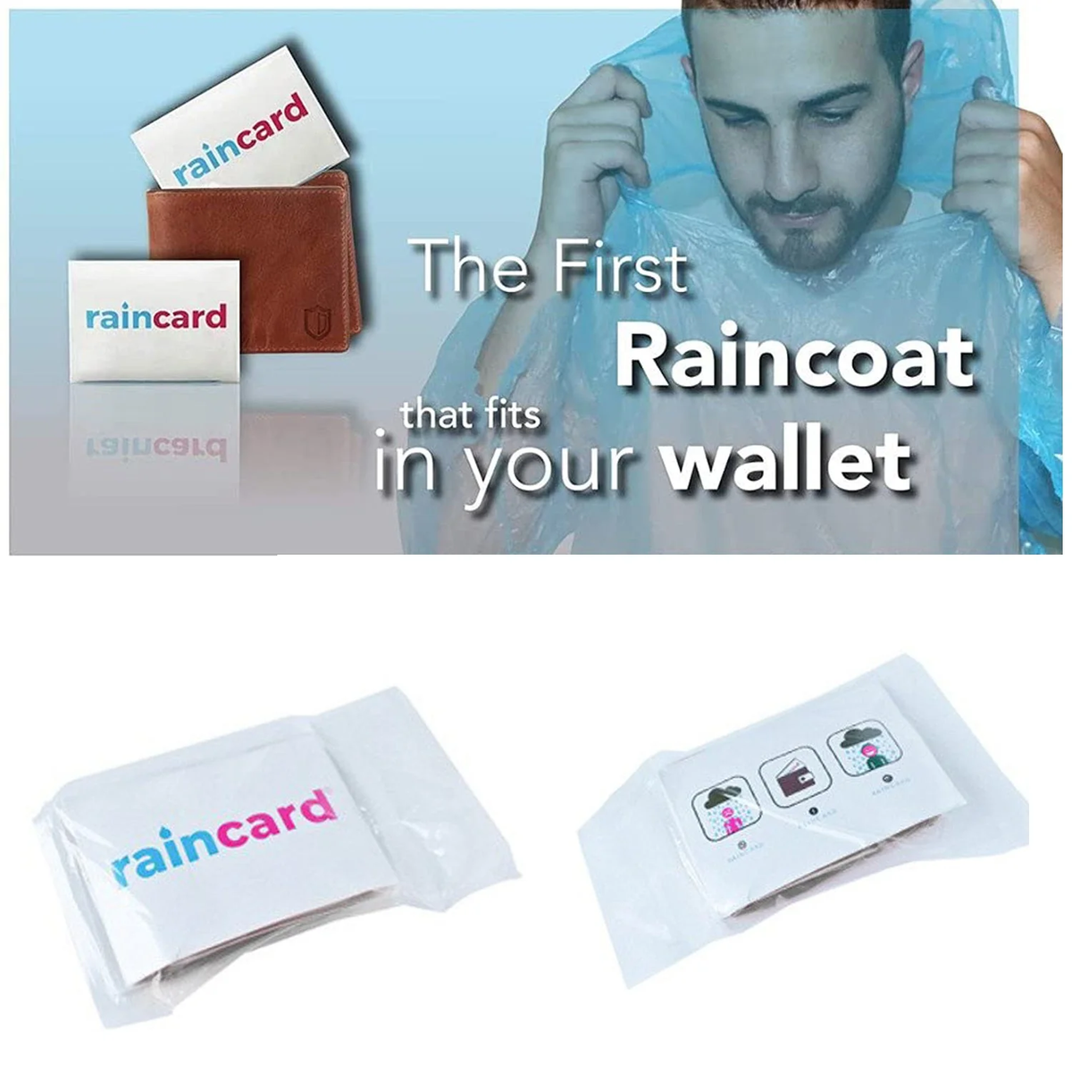 Waterproof Emergency Raincoat Card – Compact & Easy Carry