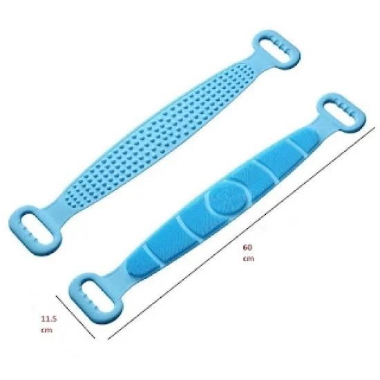 Silicone Body Scrubber | Double Side Bathing Brush for Dead Skin Deep Cleaning Massage | Bath Body Cleaning Belt | Exfoliator Body Washable Scrubber | Easy to Clean | Well for Men & Women (Multicolor)