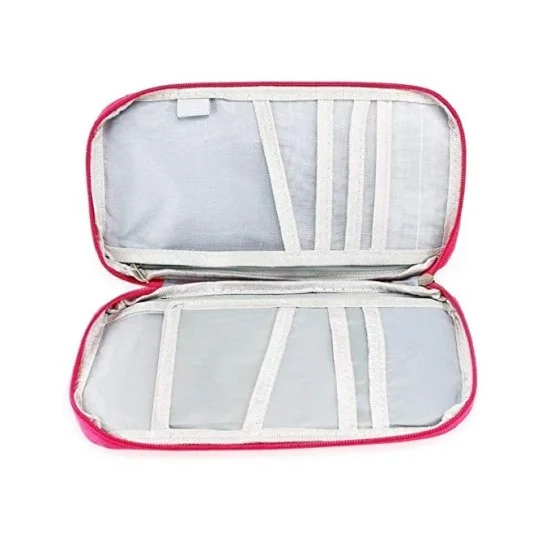 Passport Pouch | Wallet Case with Zip for Credit Debit Card Ticket Coins Money Cash Currency Boarding Pass Pen | Multipurpose Card Organizer | Travel Passport Pouch | l Travel Accessories Passport Visa Ticket Holder Wallet Organizer