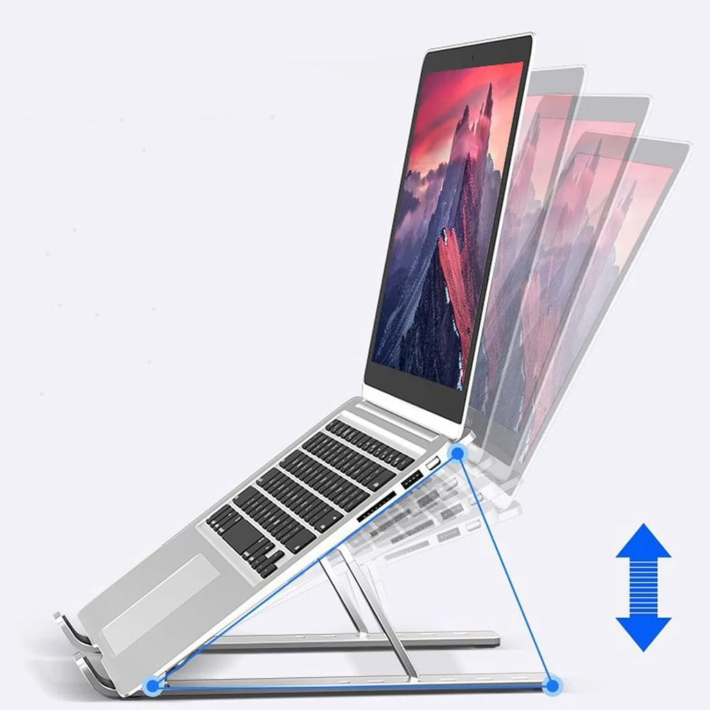 Portable Laptop Stand – 6-Angle Metal Riser For Desk | Wiregenix