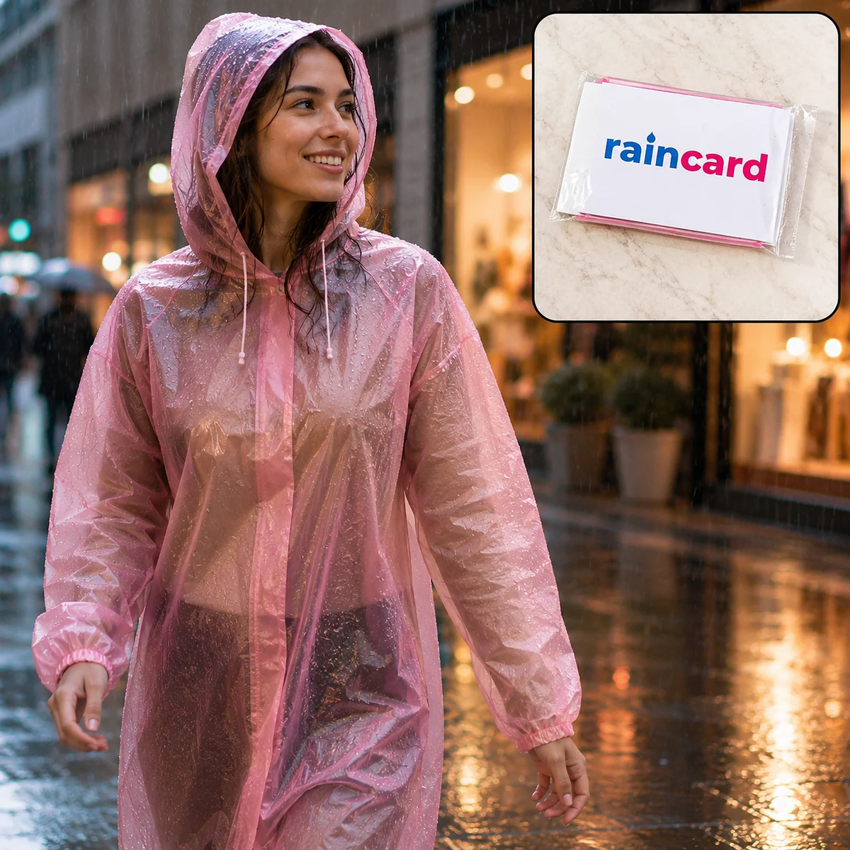 Waterproof Emergency Raincoat Card – Compact & Easy Carry
