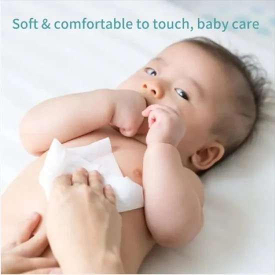 Portable Disposable Pocket Water Wipes for Baby Skin Care, Baby Skin Care Wet Tissue Travel Children Baby Hand & Face Baby Sanitizing Cleansing/Moisturising Wipes For Fresh - Travel-Friendly (Pack of 1/64wipes). [BUY 3 TO GET 60% OFF]