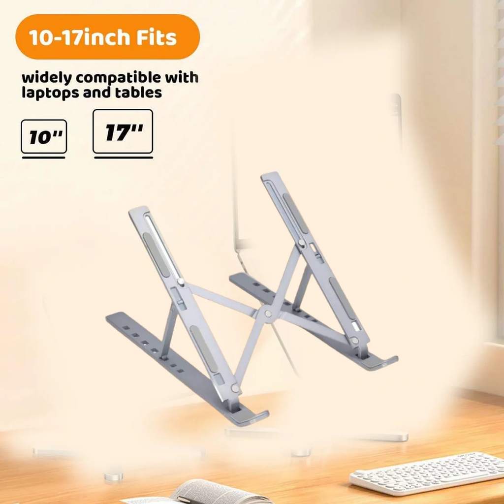 Portable Laptop Stand – 6-Angle Metal Riser For Desk | Wiregenix