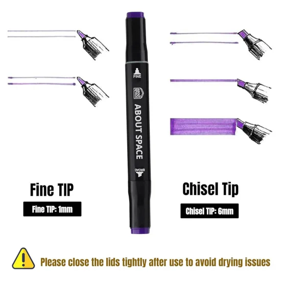 48 Pcs Color Markers Pen Office & Stationery