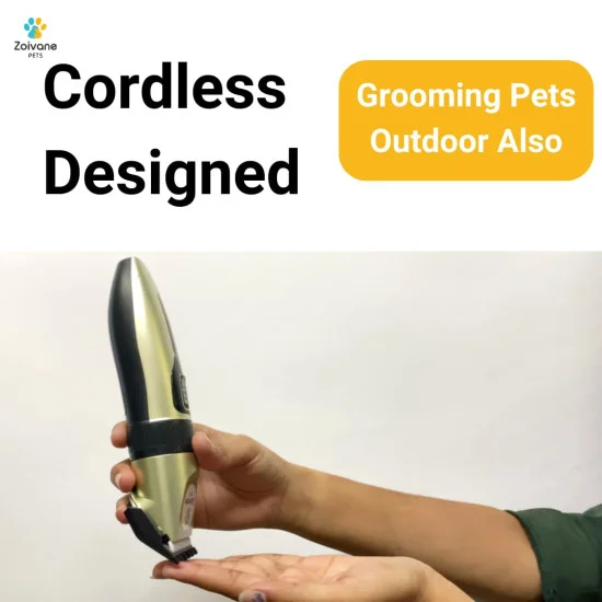 Pet Hair Trimmer For Dogs Cats Grooming Kit With Clippers Scissors Comb USB Rechargeable Low Noise Cordless Machine For Thick Long Short Fur Home Use