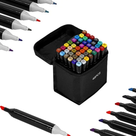 48 Pcs Color Markers Pen Office & Stationery