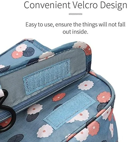 Hanging Travel Toiletry Bag Cosmetic Make up Organizer Multifunction Portable Makeup Pouch for Women and Girls Waterproof Ladies Case Travelling Storage Inner Ware Up Brush Kit Holder Beauty Fashion Organizer with Handle (Multicolor)