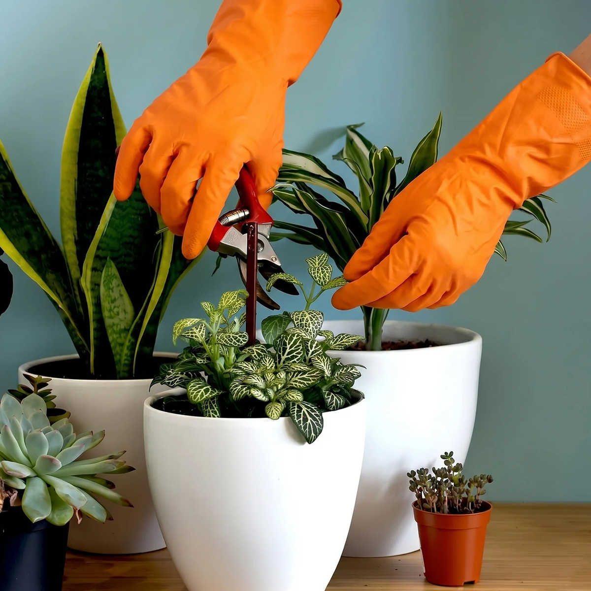 Large Orange Waterproof Rubber Gloves – Reusable Kitchen Protectors [BUY3 GET EXTRA 20%OFF]