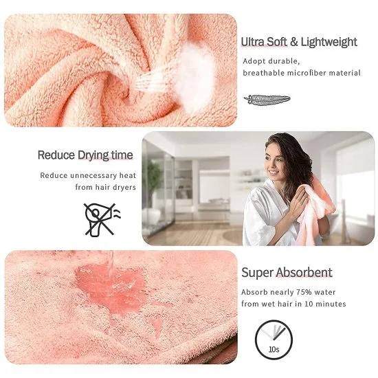 Hair Towel Wrap Absorbent Towel Hair-Drying Quick Dry Shower Caps Bathrobe Magic Hair Warp Towel Super Quick-Drying Microfiber Bath Towel Hair Dry Cap Salon Towel (multicolor). BUY 3 TO GET 60%OFF