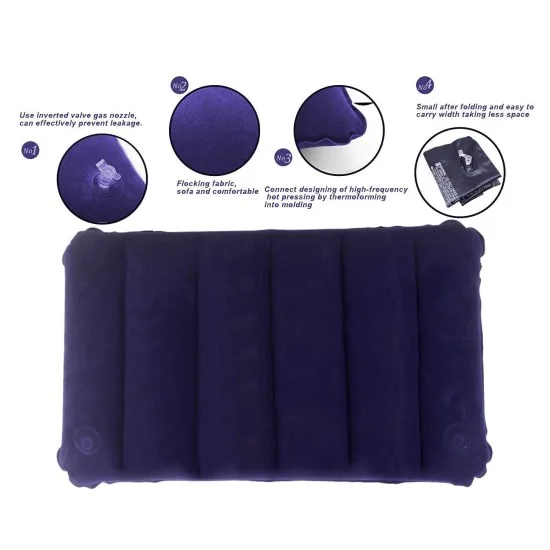 Air Inflammable Velvet Travel Pillow, Neck Pillow for Travel, Soft Comfort, Camping, Sleeping Tourist Pillow, Ultralight, Portable, Backpacking Family Tour Children Babies