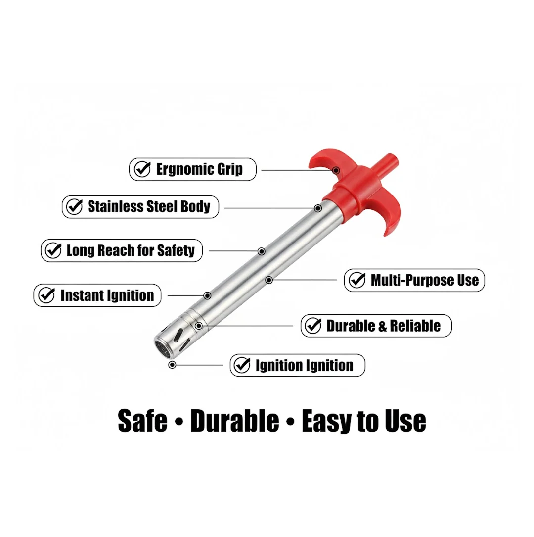 Gas Lighter – Durable Stainless Steel Piezo Ignition | ChefArmor
