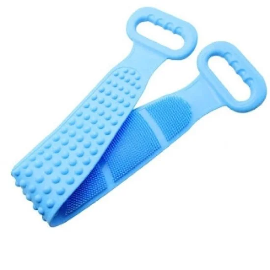 Silicone Body Scrubber | Double Side Bathing Brush for Dead Skin Deep Cleaning Massage | Bath Body Cleaning Belt | Exfoliator Body Washable Scrubber | Easy to Clean | Well for Men & Women (Multicolor)