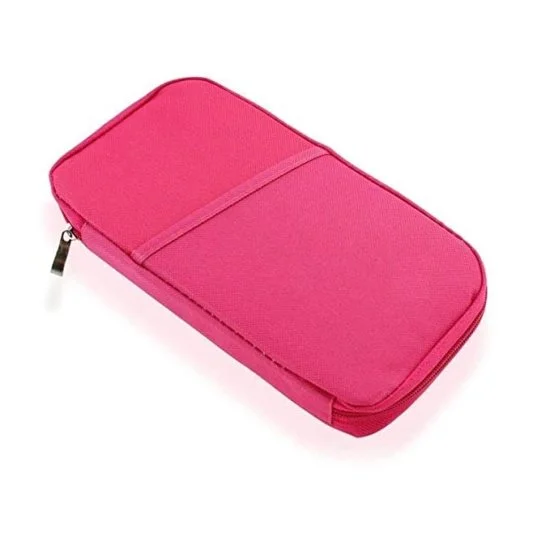 Passport Pouch | Wallet Case with Zip for Credit Debit Card Ticket Coins Money Cash Currency Boarding Pass Pen | Multipurpose Card Organizer | Travel Passport Pouch | l Travel Accessories Passport Visa Ticket Holder Wallet Organizer