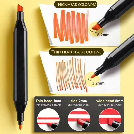 48 Pcs Color Markers Pen Office & Stationery